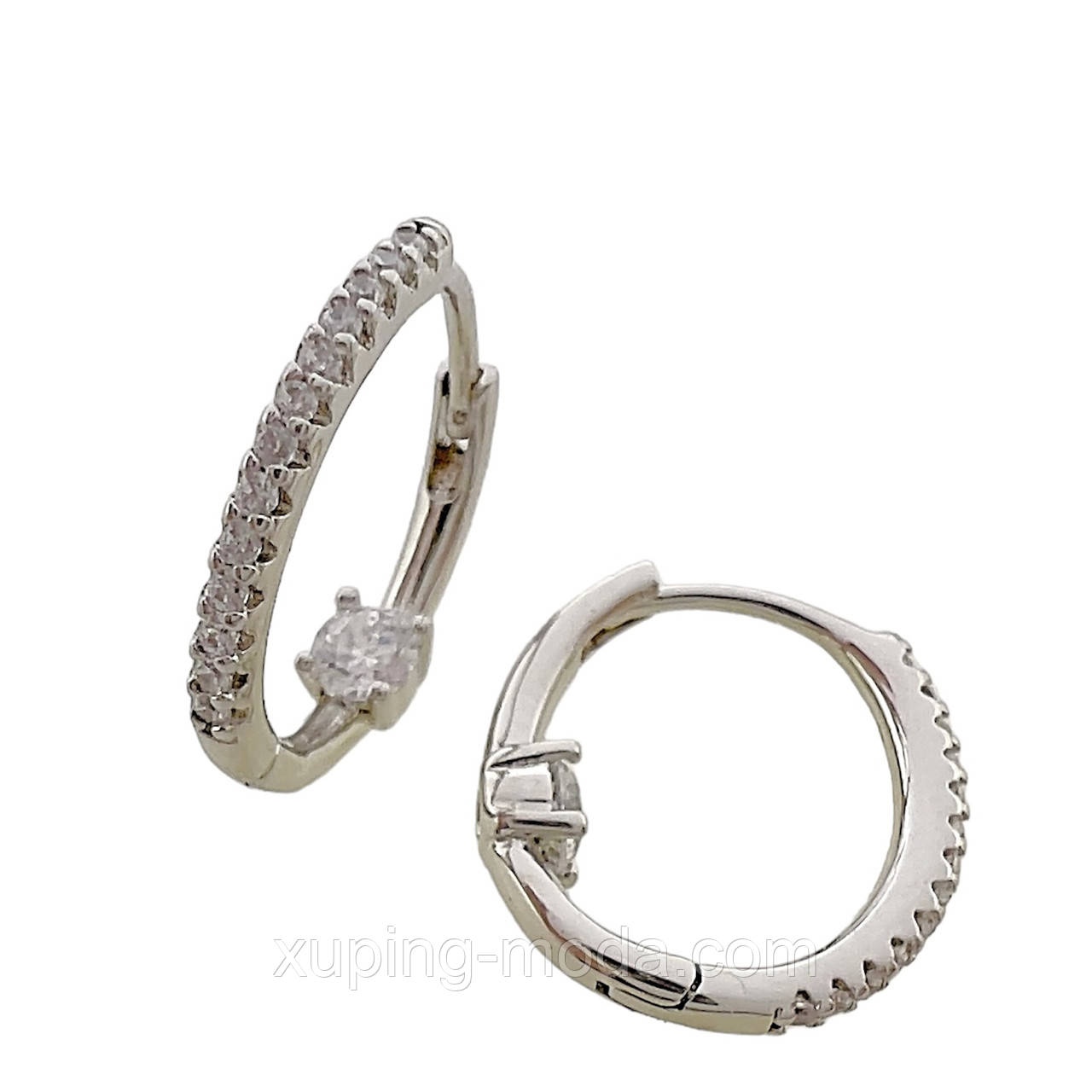 Сережки xuping. 15х10 мм. Родій