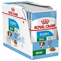 Вологий корм для цуценят дрібних порід Роял Канін Royal Canin Mini Puppy 12 шт. х 85 г