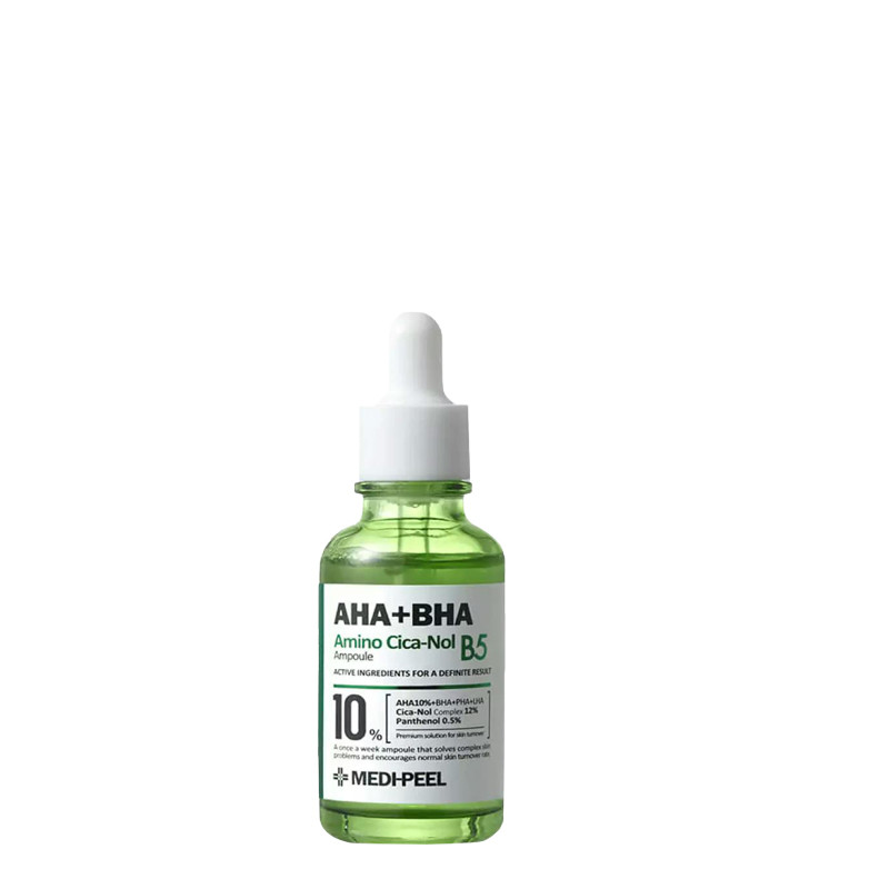 Сироватка відновлювальна з кислотами та центелою Medi-Peel AHA BHA Amino Cica-Nol B5 Ampoule 30 ml