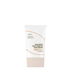 Крем сонцезахисний з тональною дією Isntree Yam Root Milk Tone Up Sun Cream SPF 50+ PA++++ 50 ml