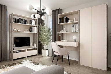 Модульна вітальня стінка в зал модульні системи у вітальню комплект меблів Нобу