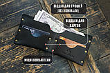 Чоловічий гаманець ручної роботи з натуральної шкіри HANDCRAFT IN UA чорний, фото 2