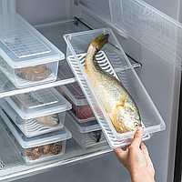 Контейнер судок харчовий для зберігання продуктів, риби, м'яса, овочів у холодильник 27,5 см