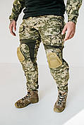 Тактичні Камуфляжні штани tactical піксель чоловічі штани камуфляж із наколінниками Ріп-стоп