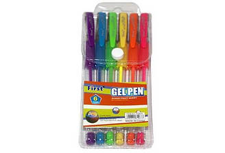 Набір гелевих ручок F306-6 NEON (PVC) 6 кольорів