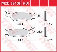 Комплект задних тормозных колодок TRW Sinter RSI MCB739RSI