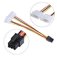 Кабель питания для видеокарты 6-pin to 2x4-pin F Molex