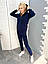 Теплий спортивний костюм жіночий на хутрі осінь-зима чорний, сірий, бордовий, синій, розмір 42/44, 46/48, 50/52, фото 9