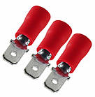 Ізольований наконечник (вилка) 0.5-1.5 кв.мм. розміри-4.8х0.4мм червоний (1 шт.) [A0060020014] MDD 1.25-187 АСКО