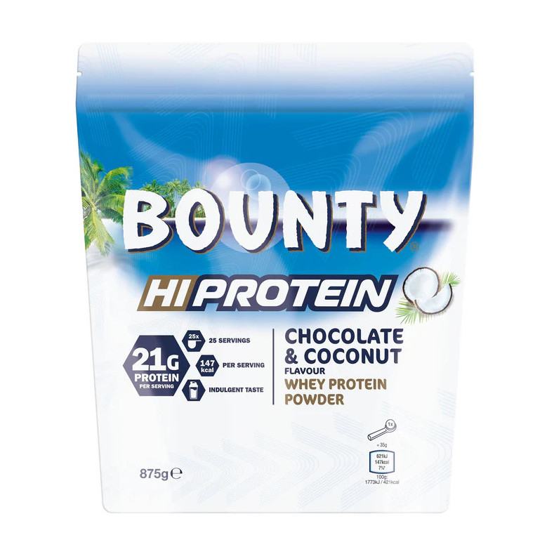 Сывороточный протеиновый коктейль Bounty Hi Protein (875 г chocolate & coconut), Mars Bomba - фото 1 - id-p1950322248