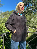 Жіноча  вовняна курточка з капюшоном, фото 2