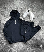 Чоловічий спортивний костюм із написом (антрацит) якісний комплект штани худі з капюшоном soc176p
