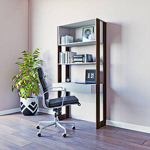 Стінка у вітальню сучасні міні стінки для віталень стелаж етажерка стелажі зы столом модуль №2 Нобу 900х500х1900 мм