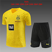 Детский летний тренировочный костюм / футбольная форма Боруссия Дортмунд 2023-24