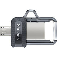 Флеш-накопичувач Sandisk USB 3.0 Ultra Dual Drive OTG M3.0 128Gb (150Mb/s) Black (SDDD3-128G-G46)