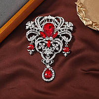 Брошь , колір Red, 120х90 мм, 1шт