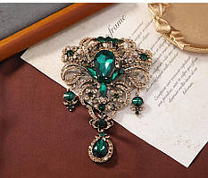 Брошь , колір Emerald, 120х90 мм, 1шт