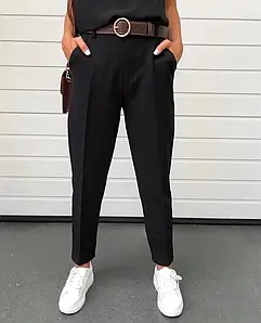 Жіночі укорочені штани зі стрілками новинка 2023