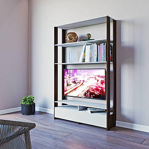 Сучасні модульні стінки для вітальні меблева стінка під телевізор в кімнату модуль №4 Нобу ТВ 1200х340х1900 мм