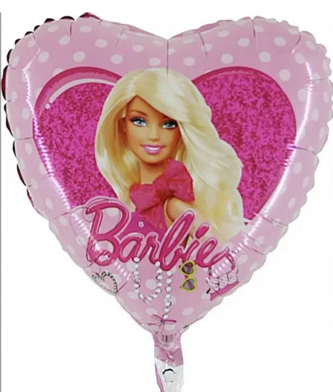 Фольгована кулька серце Barbie 18" Grabo