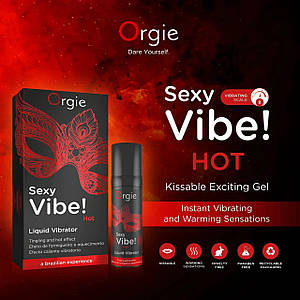 Рідкий вібратор Orgie Sexy Vibe Hot Liquid Vibrator сильний (8/10) 15 мл збудливий гель зігрівальний