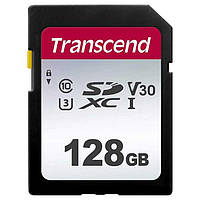 Карта пам'яті Transcend 128GB SDXC C10 UHS-I R100/W40MB/s (TS128GSDC300S)