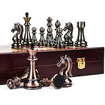 Шахи Royal Chess 39 х 39 см, з дерев'яною шаховою дошкою та металевими шахами, фото 5