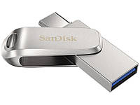 Флеш-накопичувач Sandisk Flash USB 3.1 Ultra Dual Luxe Type-C 128Gb (150 Mb/s) (SDDDC4-128G-G46)