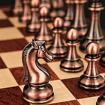Шахи Royal Chess 39 х 39 см, з дерев'яною шаховою дошкою та металевими шахами, фото 6