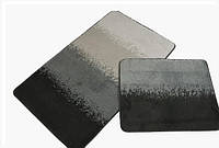 Набор из 2-х ковриков в ванную Vonaldi Millennium 100х60 и 50х60 см. серо-чёрный.