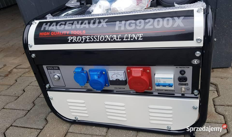 Генератор HAGENAUX HG9200X 3,8 кВт 220В/6,7 кВт 380В 3-фазний бензиновий