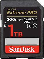 Карта пам'яті Sandisk 1TB SD C10 UHS-I U3 R200/W140MB/s Extreme Pro V30 (SDSDXXD-1T00-GN4IN)