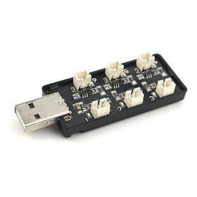 Зарядний пристрій EMAX 6 портів, 1S LiPo, USB, PH2.0