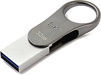 Флеш-накопичувач Silicon Power USB 32G usb3.1+TypeC DriveMobile C80 Silver (SP032GBUC3C80V1S)
