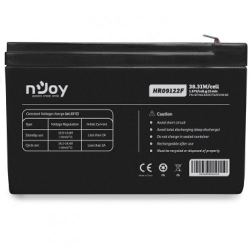 Аккумуляторная батарея для ИБП Njoy HR09122F 12V (BTVACIUOCTH2FCN01B) VRLA HR09122F - фото 1 - id-p1950407322