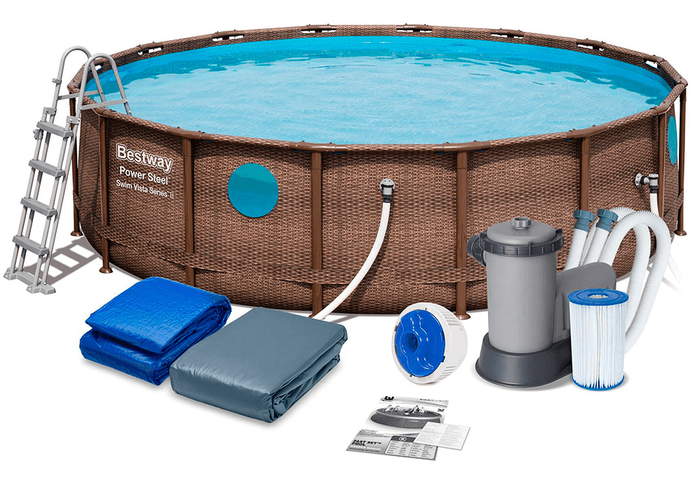 Бассейн каркасный Bestway круглый семейный 488х122см объем 19480 л ...