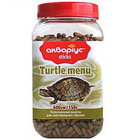 Сухой корм Akvarius (Аквариус) Turtle Menu Sticks для пресноводных черепах 150 г / 600 мл