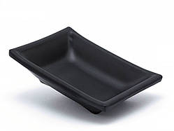 Соусник One Chef прямокутний чорний 40мл 8,7х6,3х2,1 см меламін, Соусник з меламіну чорний прямокутний