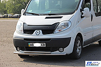 Защита переднего бампера (двойная нержавеющая труба - двойной ус) Fiat Ducato (07+) d60х1,6мм