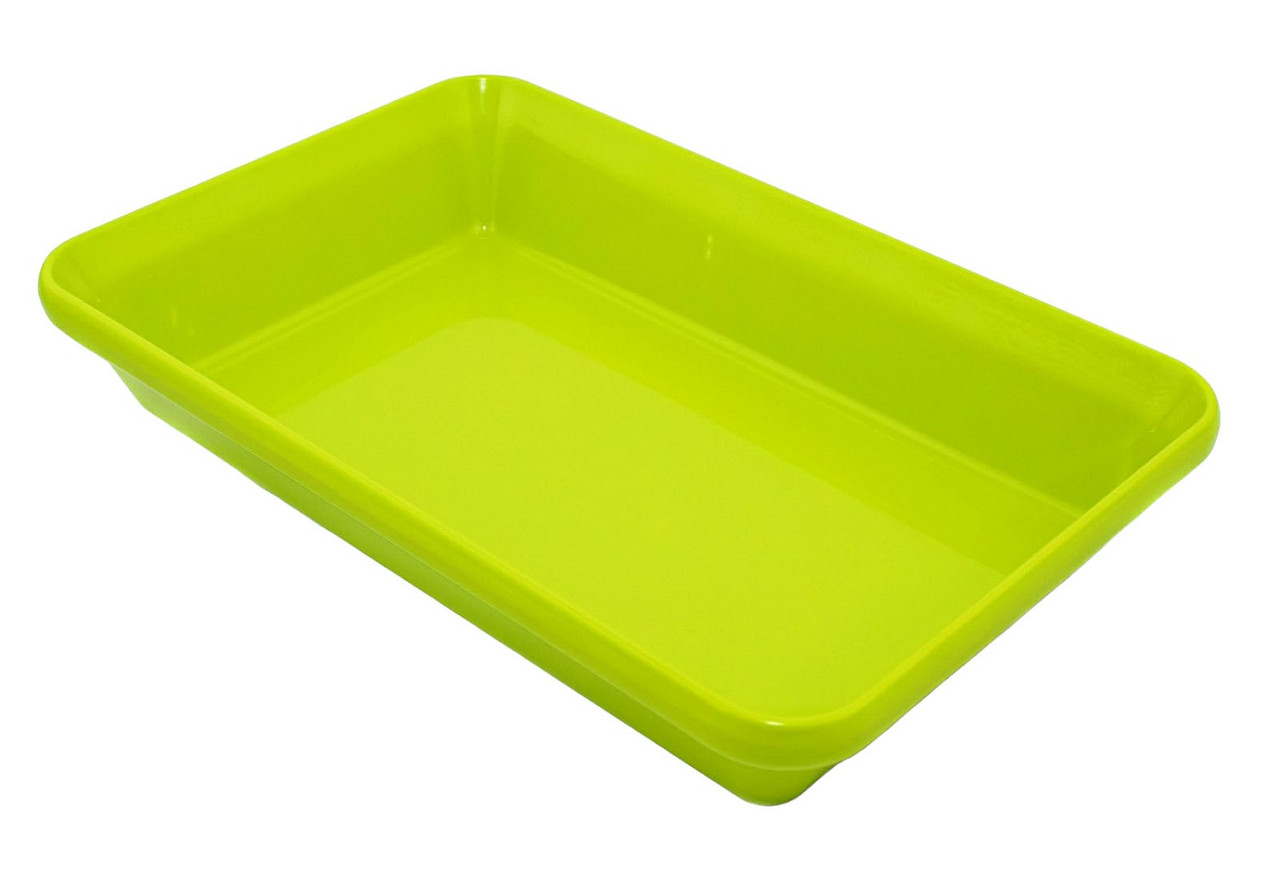 Блюдо для викладання продуктів з меламіну 30×19,5×5,5 см зелене
