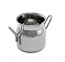 Соусник-бидон One Chef з нержавіючої сталі 80 мл d4,8 см h5 см з бортиком, Соусник з нержавійки 80 мл