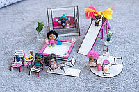 «Детская площадка» набор кукольной мебели ForestWood для LOL, розовый