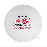 М'ячі для настільного тенісу (пінг-понгу) Double Fish 3*, 40+ mm, (6 шт.), фото 2