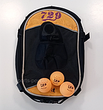 Набір для настільного тенісу (пінг-понгу) 729 Friendship 6210 (6*), (з карбоном): ракетка + сумка + 3 м'ячики, фото 9