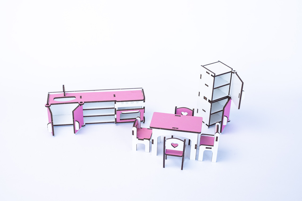 «Кухня» набор кукольной мебели ForestWood для LOL, розовый - фото 8 - id-p1950442023
