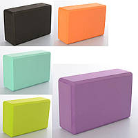 Блок для йоги (кирпич) MS 0858-2, 23*15*7.5см, 180г, разн. цвета