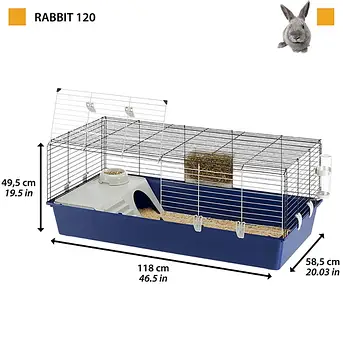 Клітка для середніх гризунів Ferplast (Ферпласт) Rabbit Greensun 120 розмір 118х58, 5х51, 5, фото 1
