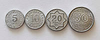 Азербайджан 5, 10, 20, 50 гяпиков 1992-1993, Набор из 4 монет