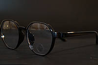 Захисні окуляри для роботи за комп'ютером з чорною глянцевою оправою. Очки з захистом від синього світла, Blue Block