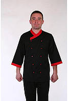 Чоловічий костюм кухаря чорний батист (розмір 42-56)